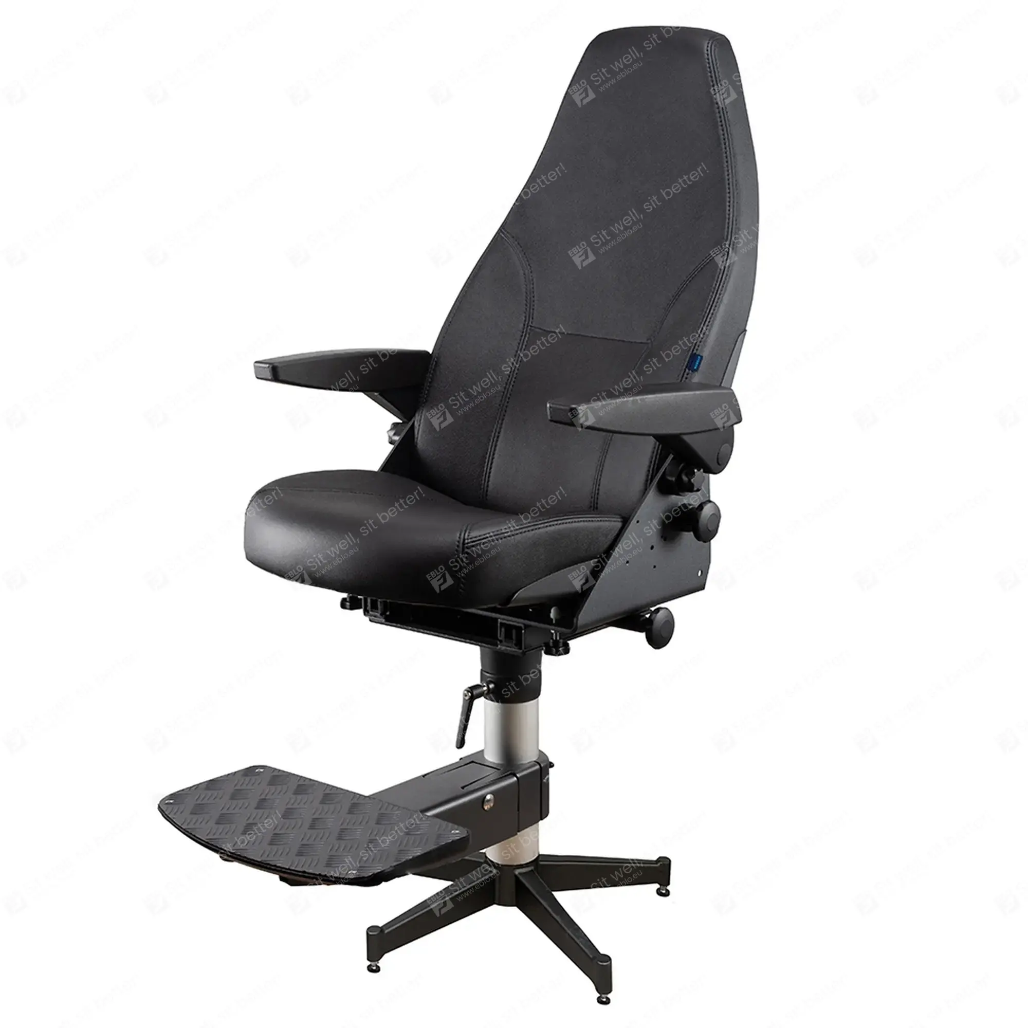 Norsap 800 confort en cuir incl. embase étoile cinq/repose-pieds US.905041